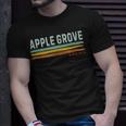 Vintage Stripes Apple Grove Va T-Shirt Gifts for Him