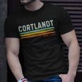 Vintage Stripes Cortlandt Ny T-Shirt Gifts for Him