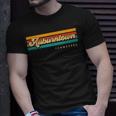 Vintage Sunset Stripes Auburntown Tennessee T-Shirt Gifts for Him