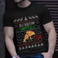 All I Want For Christmas Is Pizza Ugly Christmas Sweaters T-Shirt Gifts for Him