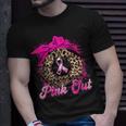 Wear Pink Out Soccer Ribbon Leopard Breast Cancer Awareness T-Shirt Gifts for Him
