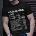 Weimaraner Dad Nutrition Facts Funny Weimaraner Dog Owner Unisex T-Shirt Gifts for Him