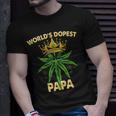 Worlds Dopest Papa Cannabis 420 Fathers Day Weed Dad Unisex T-Shirt Gifts for Him