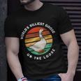 Worlds Silliest Goose On The Loose Funny Goose Farmer Unisex T-Shirt Gifts for Him
