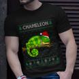 Xmas Chameleon Ugly Christmas Sweater Party T-Shirt Gifts for Him