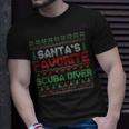 Xmas Santa's Favorite Scuba Diver Ugly Christmas Sweater T-Shirt Gifts for Him