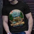 Yellowstone National Park Bison Retro Hiking Camping Outdoor Unisex T-Shirt Gifts for Him
