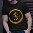 Zen Buddha Energy Symbol Golden Yoga Meditation Harmony T-Shirt Gifts for Him