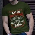 Arias Blood Runs Through My Veins Family Christmas T-Shirt Gifts for Him