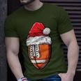 Christmas Football Ball Santa Hat Xmas Boys Team Sport T-Shirt Gifts for Him