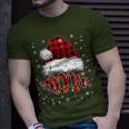 Christmas Mr And Mrs Claus Matching Pajamas Plaid Couples T-Shirt Gifts for Him
