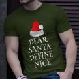 Dear Santa Define Nice Christmas Naughty List T-Shirt Gifts for Him