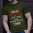 Finley Blood Runs Through My Veins Family Christmas T-Shirt Gifts for Him