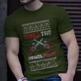 Fixed The Newel Post Chainsaw Christmas Season Holidays Ugly T-Shirt Gifts for Him