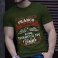 Franco Blood Runs Through My Veins Family Christmas T-Shirt Gifts for Him