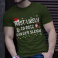 Most Likely To Race Santa's Sleigh Christmas Family Matching T-Shirt Gifts for Him
