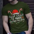 Most Likely To Trade Brother For Family Christmas T-Shirt Gifts for Him