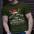 Most Likely To Watch All The Football Games Christmas Xmas T-Shirt Gifts for Him