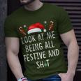 Look At Me Being All Festive And Shit Christmas Tree T-Shirt Gifts for Him