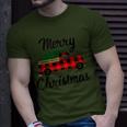 Merry Christmas Tree On Buffalo Plaid Truck T-Shirt Gifts for Him