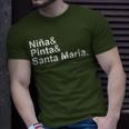 Niña & Pinta & Santa Maria Christopher Columbus Day Ships T-Shirt Gifts for Him