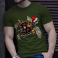 Sea Turtle Christmas Lights Santa Hat Merry Christmas T-Shirt Gifts for Him