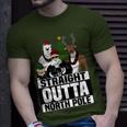 Straight Outta North Pole Christmas Pajama T-Shirt Gifts for Him