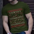 Ugly Christmas Xmas Santa Landscaping Supervisor Job T-Shirt Gifts for Him
