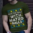 Ugly Hanukkah Deck Hall With Matzo Ball Chanukah Jewish T-Shirt Gifts for Him