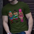 Vintage Sequin Cheerful Sparkly Nutcrackers Christmas T-Shirt Gifts for Him