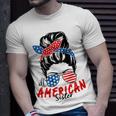 4Th Of July 2023 Messy Bun Patriotic All American Sister Unisex T-Shirt Gifts for Him