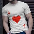 Ace Of Hearts Costume Deck Of Cards Playing Card Halloween T-Shirt Gifts for Him