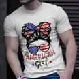 All American Girls 4Th Of July Messy Bun Girl Kids Unisex T-Shirt Gifts for Him