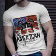 All American Girls 4Th Of July Messy Bun Leopard Patriotic Unisex T-Shirt Gifts for Him