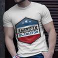 American Gladiator Usa Flag Gym Sports Quote Humor T-Shirt Gifts for Him