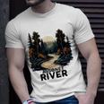 Assonet River Retro Minimalist River Assonet T-Shirt Gifts for Him