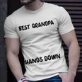Best Grandpa Hands Down Kids Craft Handprints Fathers Day Unisex T-Shirt Gifts for Him