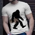 Bigfoot Cradling Armadillo Cryptid Sasquatch Unisex T-Shirt Gifts for Him