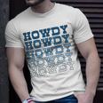 Blue Wild West Western Rodeo Yeehaw Howdy Cowgirl Country Unisex T-Shirt Gifts for Him