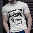 Camping Nurtures The Soul Rv Camper Quote Nature Lovers T-Shirt Gifts for Him