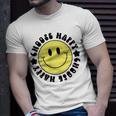 Choose Happy 70S Yellow Smile Face Cute Smiling Face T-Shirt Gifts for Him