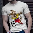 Dabbing Dog Ecuador Soccer Fans Jersey Ecuadorian Football T-Shirt Gifts for Him