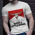 Drink A Little Drink Smoke A Little Smoke Retro Bull Skull T-Shirt Gifts for Him