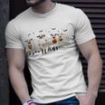 Cow Ghost Halloween Farmer Trick Or Treat Cow Lover T-Shirt Gifts for Him