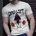 Gym Grim Reaper Deadlift Workout Occult Reaper T-Shirt Gifts for Him