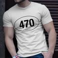 Georgia Area Code 470 Oval State Pride T-Shirt Gifts for Him