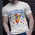 Hot Dog Im Just Here For The Wieners 4Th Of July Funny Unisex T-Shirt Gifts for Him