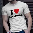 I Heart Savannah First Name I Love Personalized Stuff Unisex T-Shirt Gifts for Him