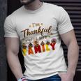 I'm Thankful For My Family Thanksgiving Day Turkey Thankful T-Shirt Gifts for Him