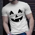Jack O Lantern Face Pumpkin Eyelashes Hallowen Costume T-Shirt Gifts for Him